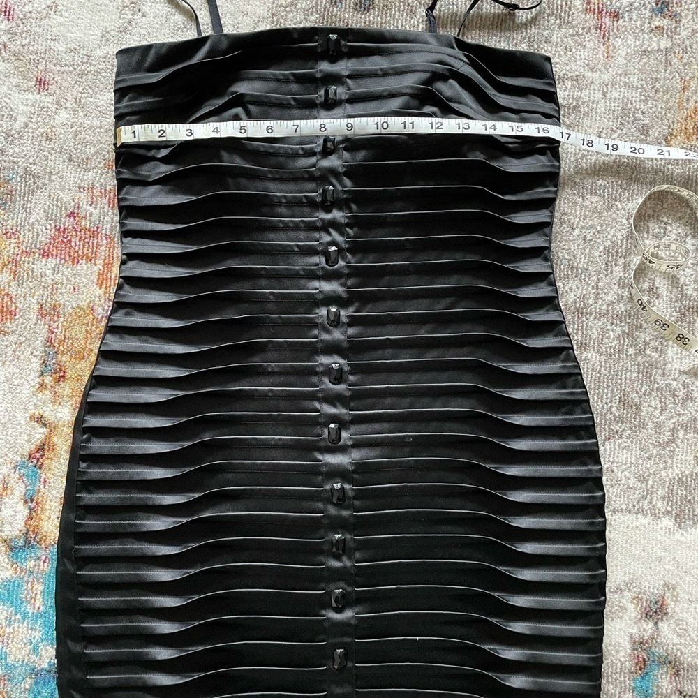 STUNNING 🤩 NWT Vintage Strapless Chiara Boni Black Strapless Dress Sz 10 - Picture 6 of 16